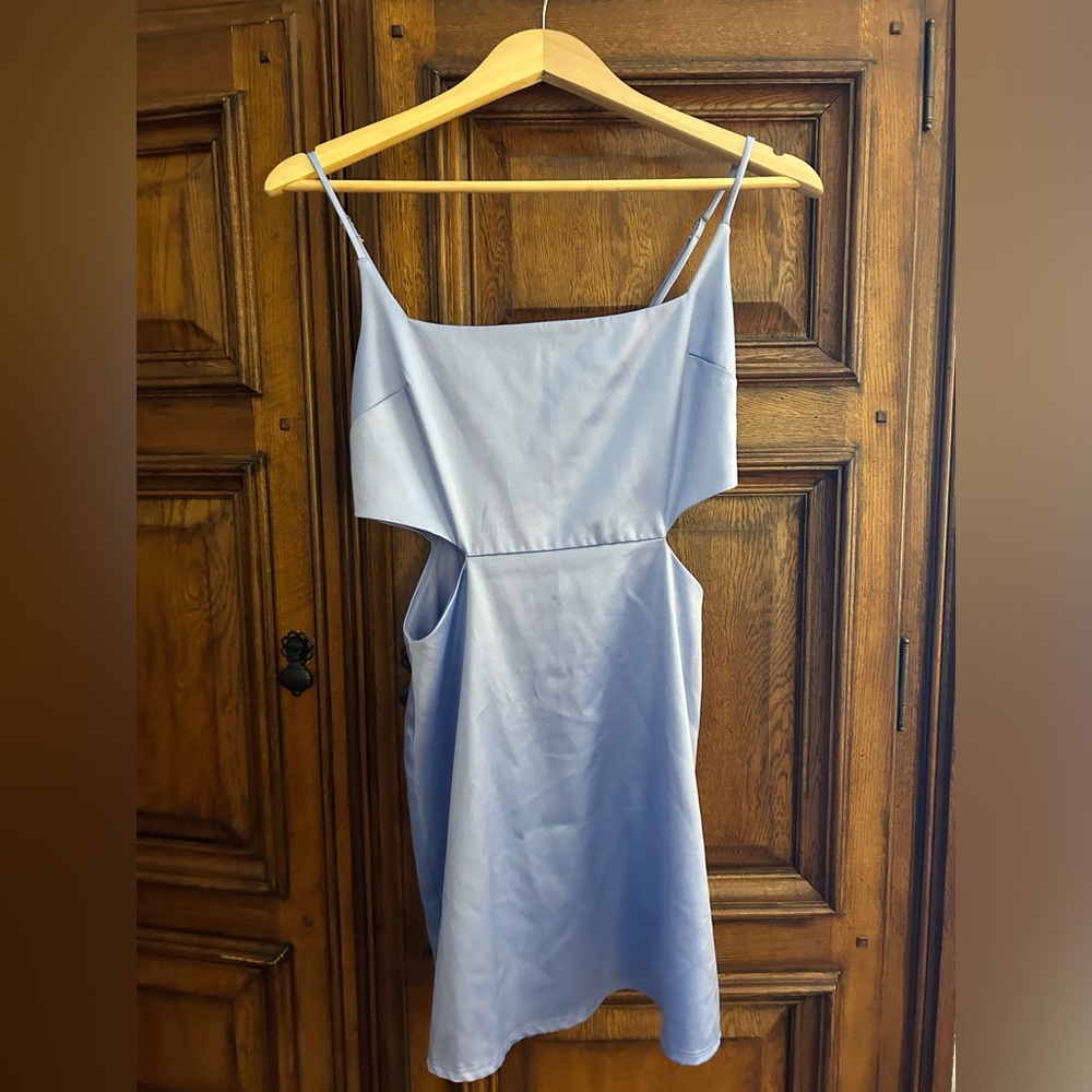 Lucy in the Sky Periwinkle Mini Cutout Dress